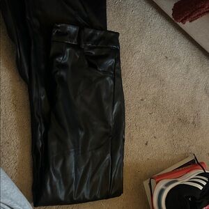 SHEIN Black Faux Leather Pants